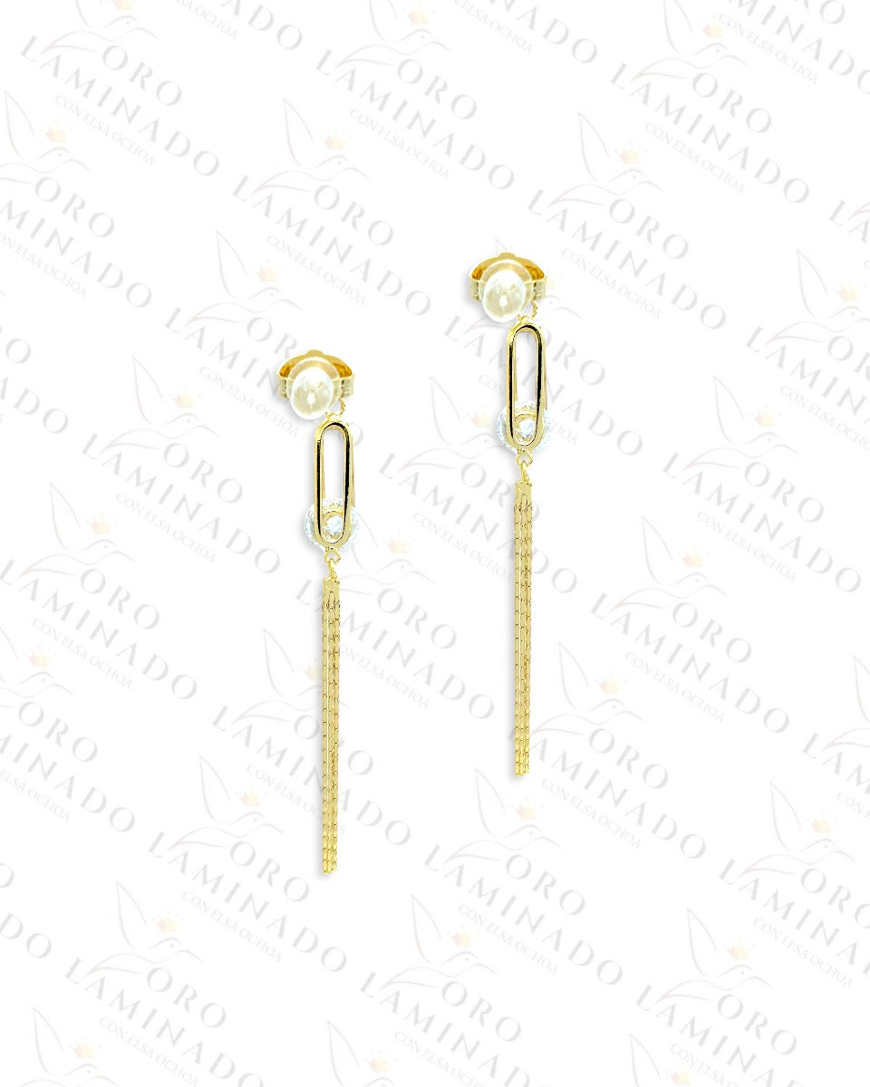 High Quality Gold Long Earrings  B447