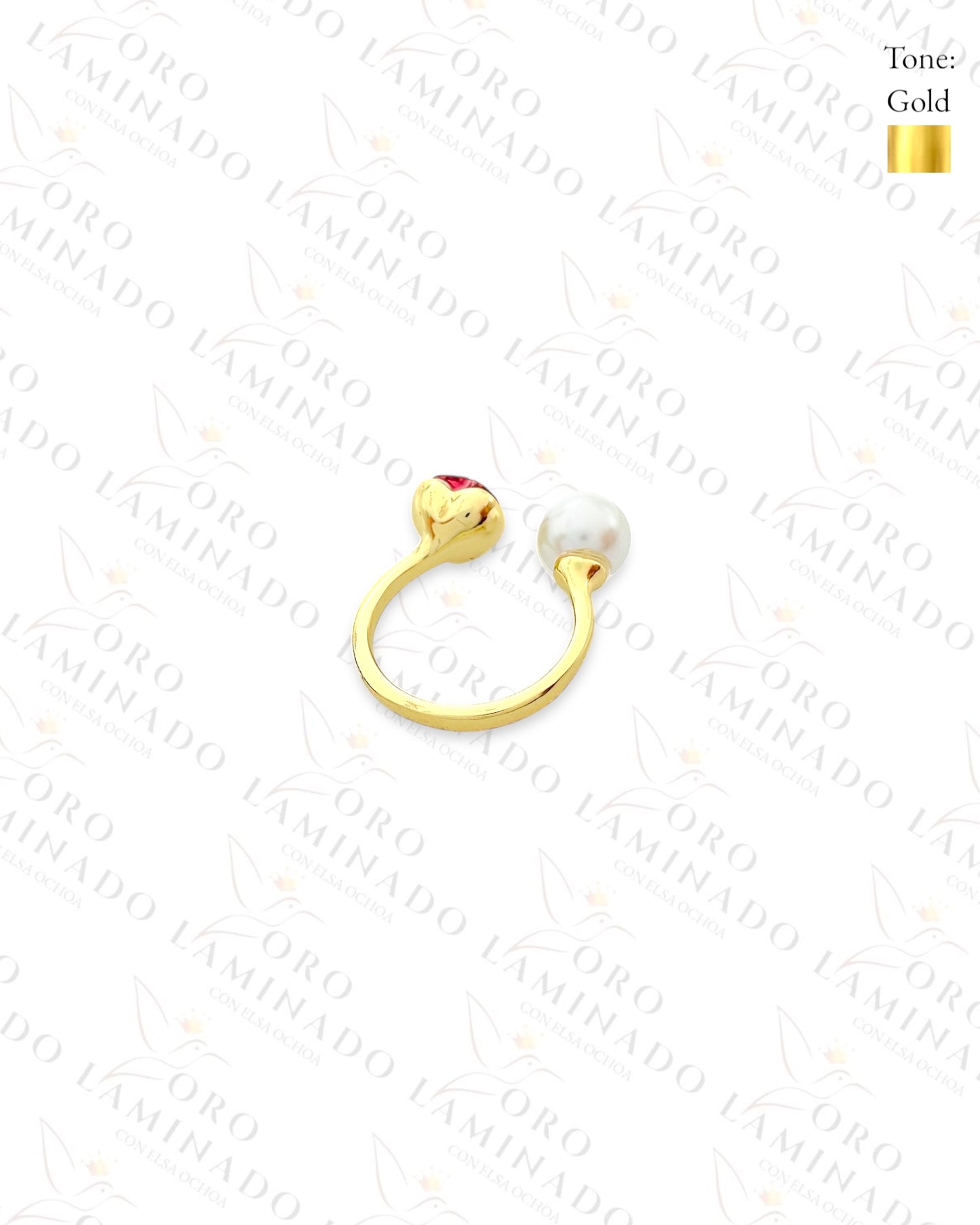 High Quality Adjustable Pink Heart Ring (Gold Filled) G126