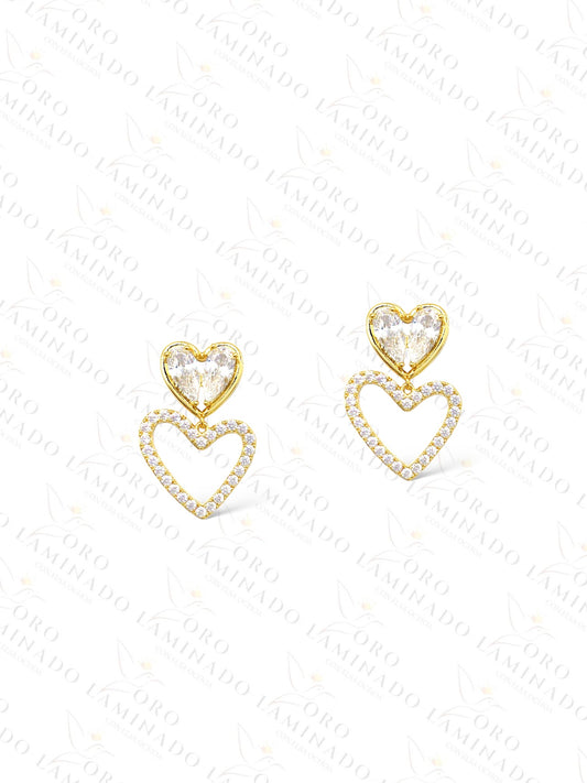 High Quality Double Heart Earrings C470