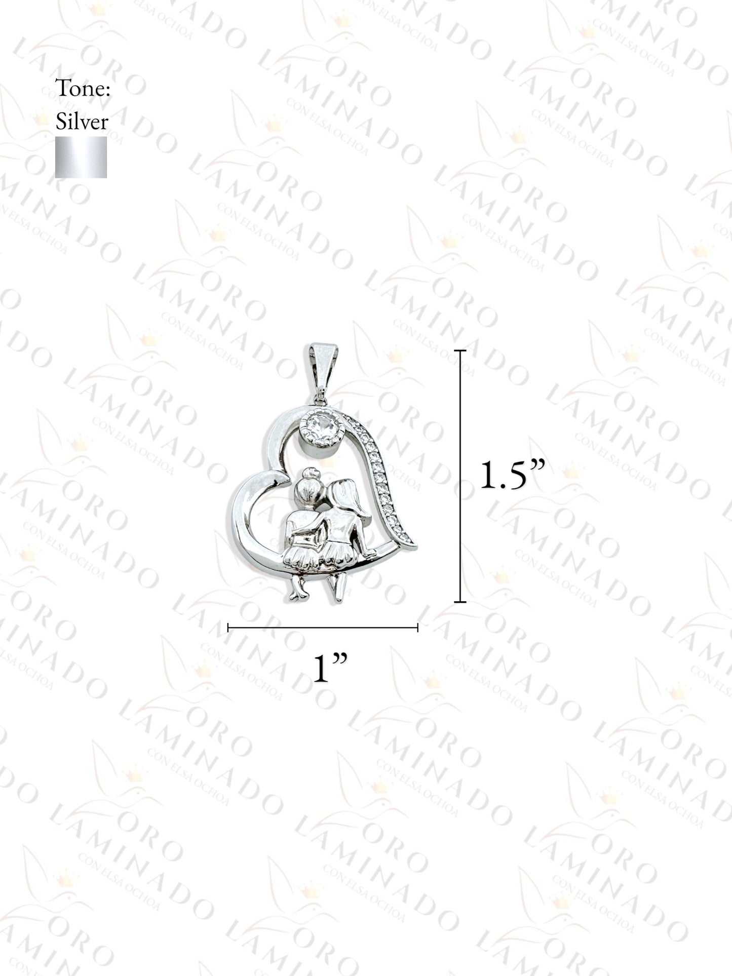 High Quality Two Girls Heart Pendant Y204