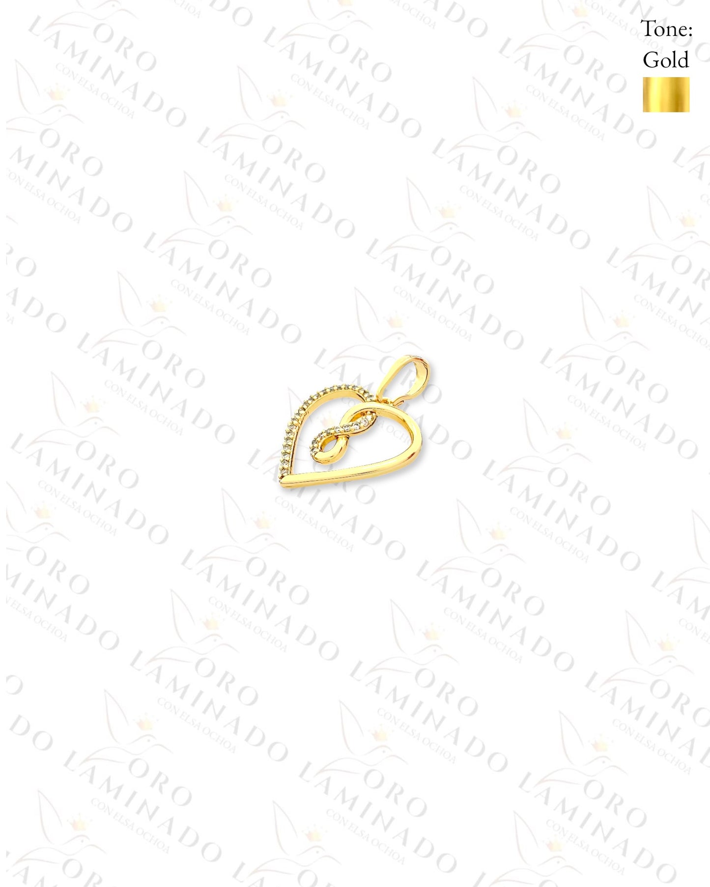 High Quality Heart and Infinity Sign Pendant (Gold Filled) Y383