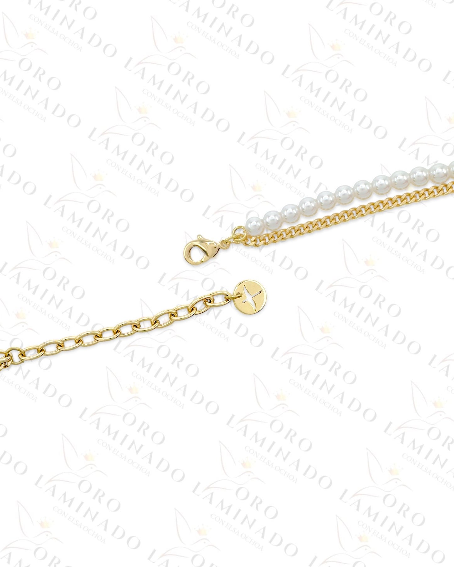 High Quality Double Chain Pearl Necklace (Gold Filled) G108