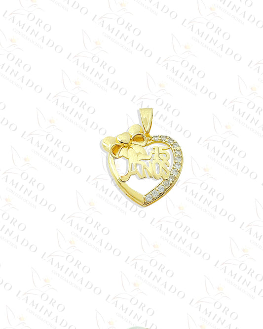 Quinceañera Heart Pendant B176