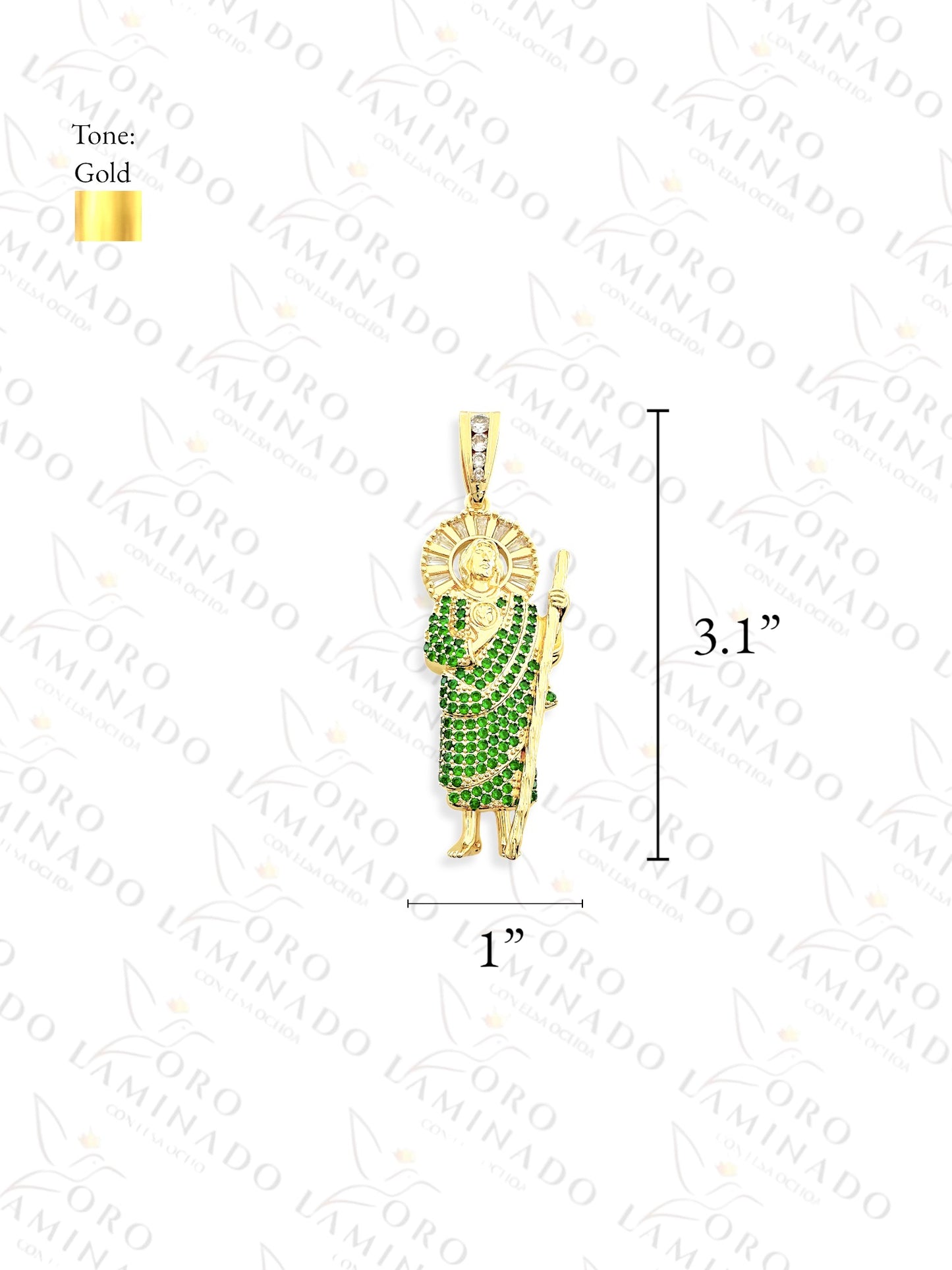 Green Saint Jude Pendant G91