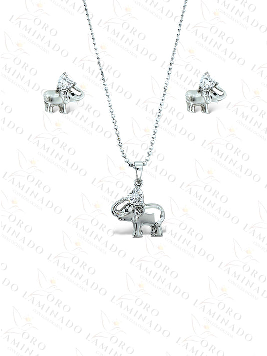 High Quality Silver Elephant Set B383