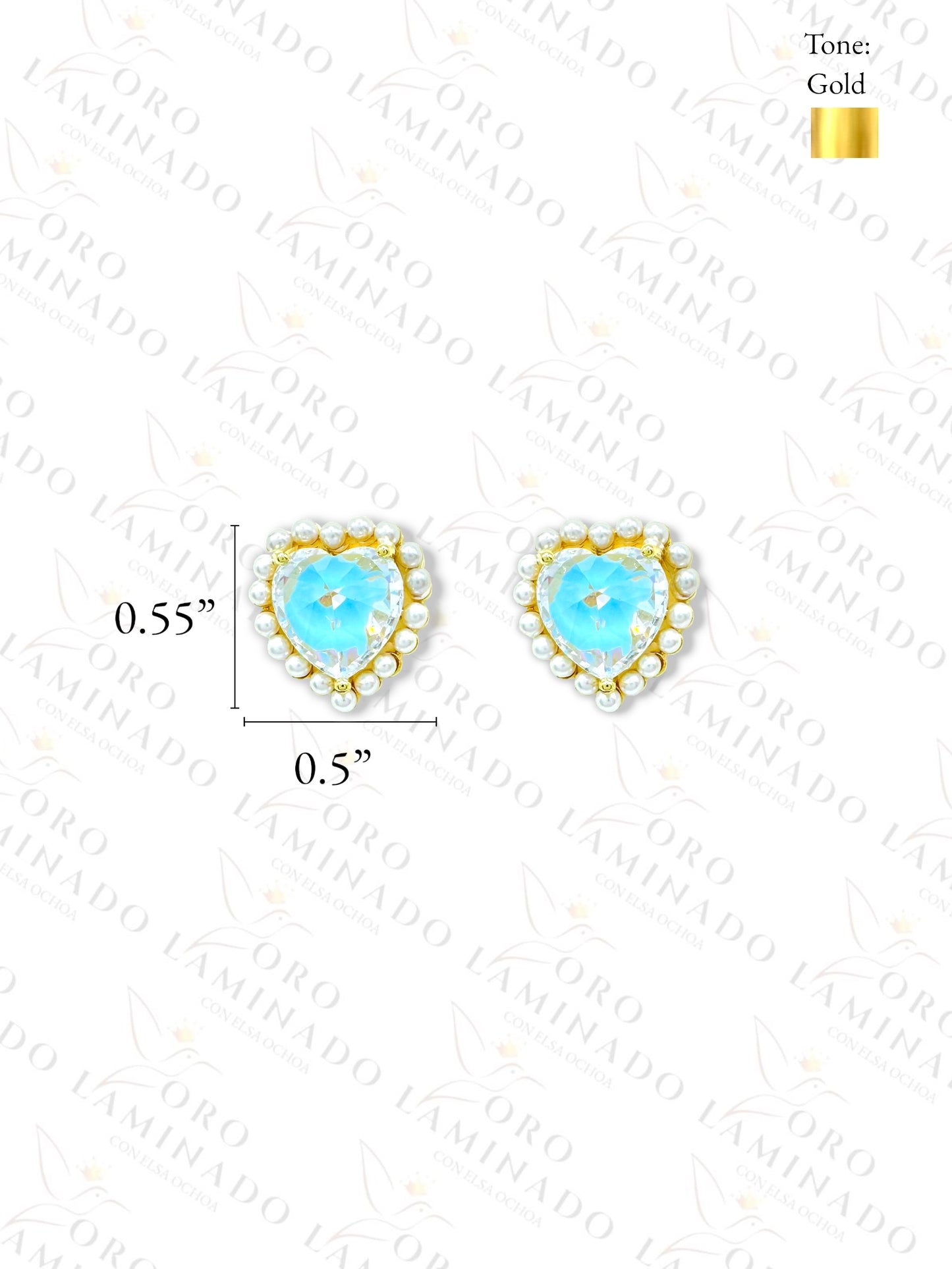 High Quality Glass of Heart Earrings C71