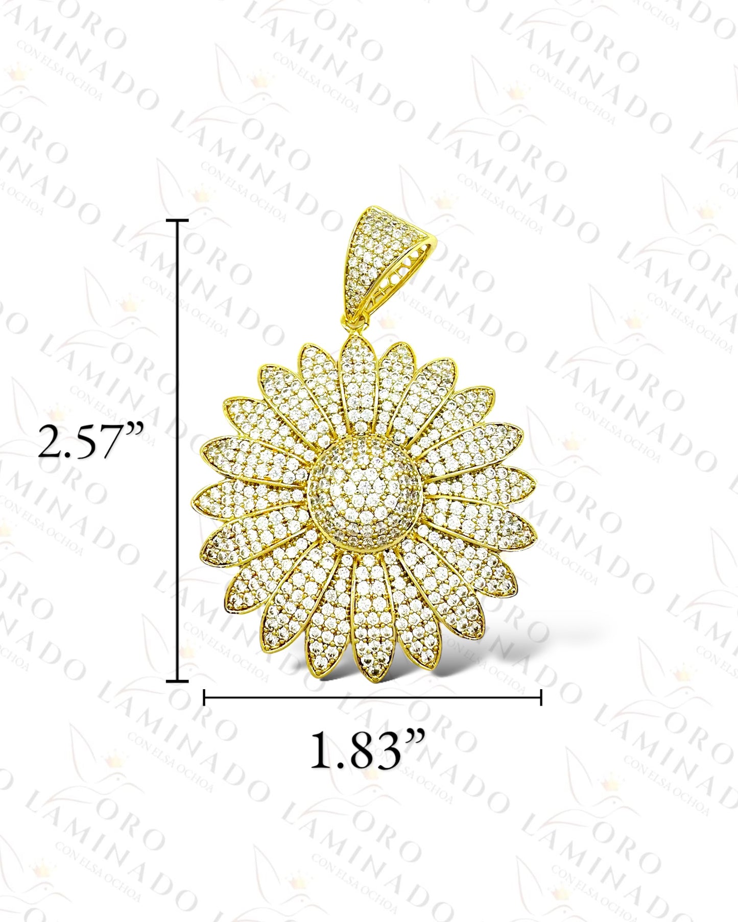 High Quality Sparkling Sunflower Pendant B479