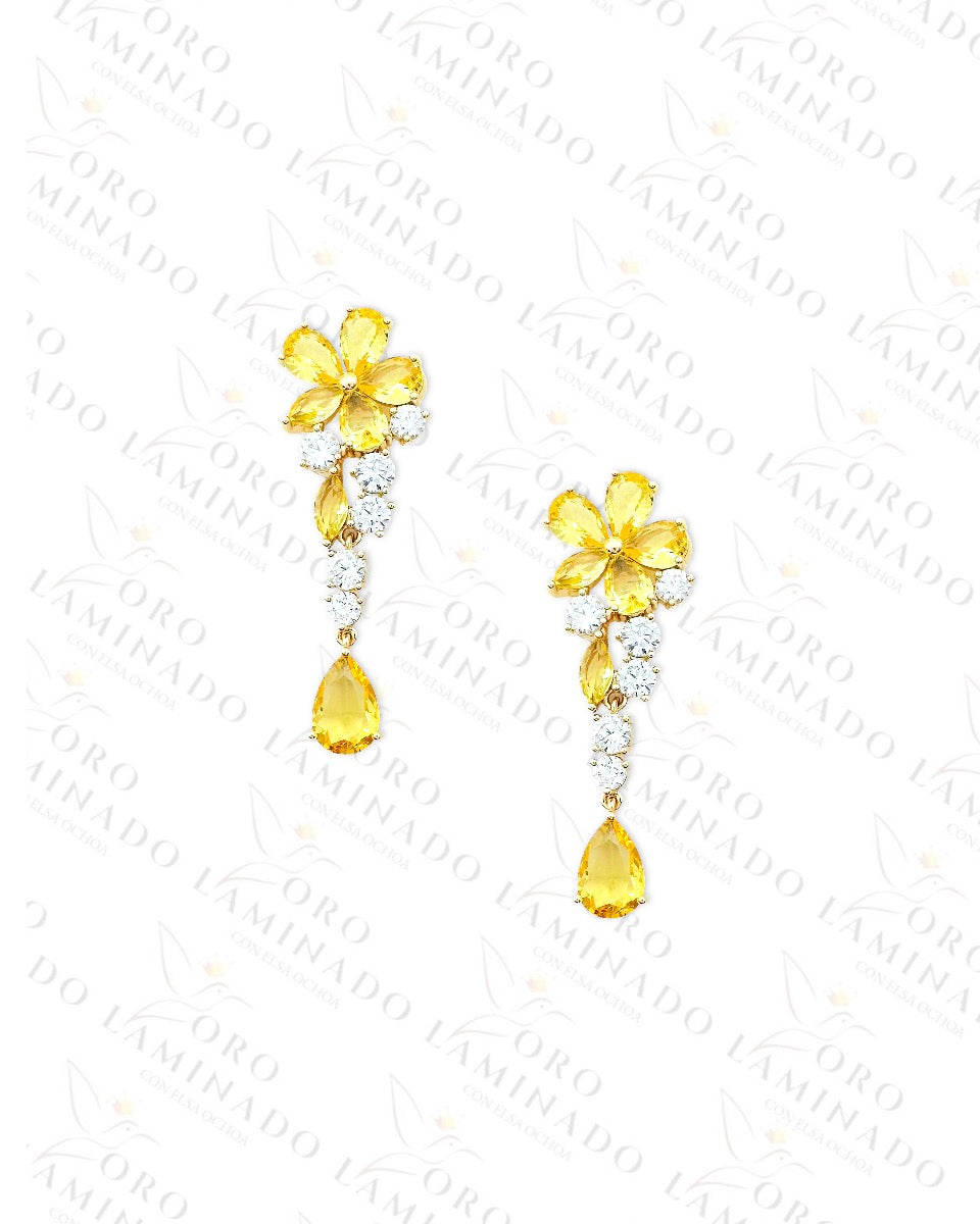 High Quality Yellow Flower Earrings C388