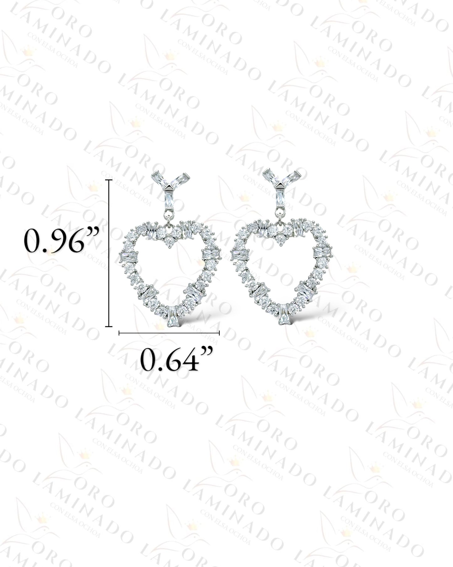 High Quality Diamond Heart Earrings C317