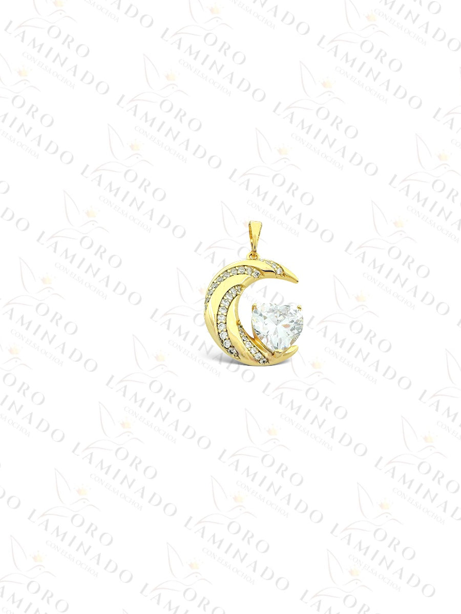 High Quality Moon and Heart Pendant C97