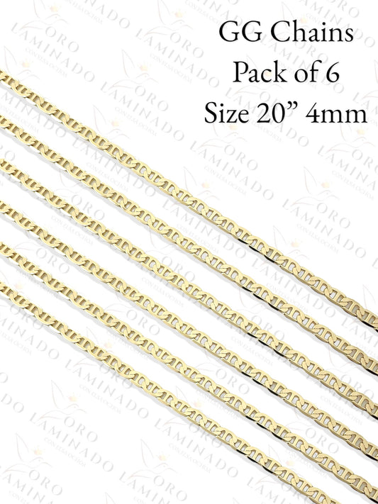 GG Chains Pack of 6 Size 20" 4mm R278