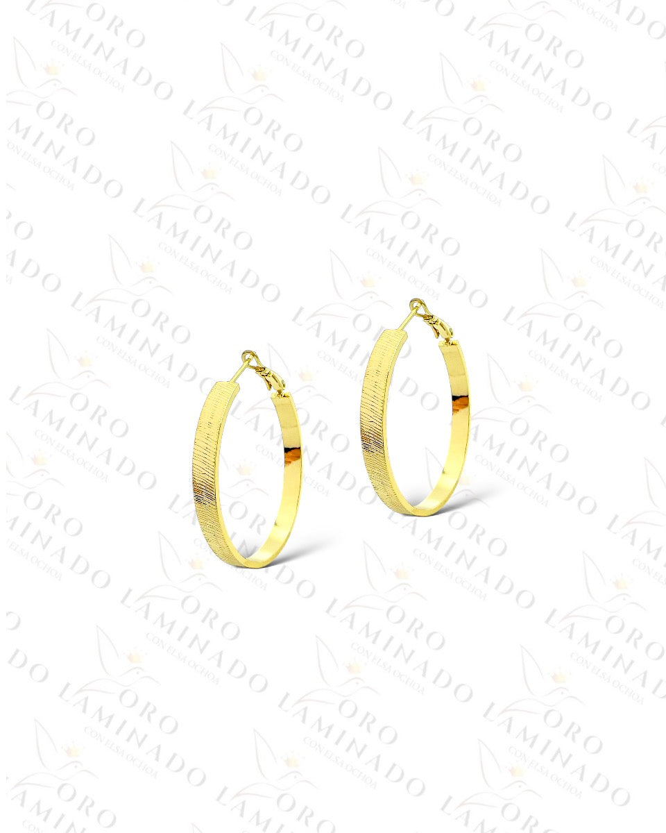 Golden Hoop Earrings B347