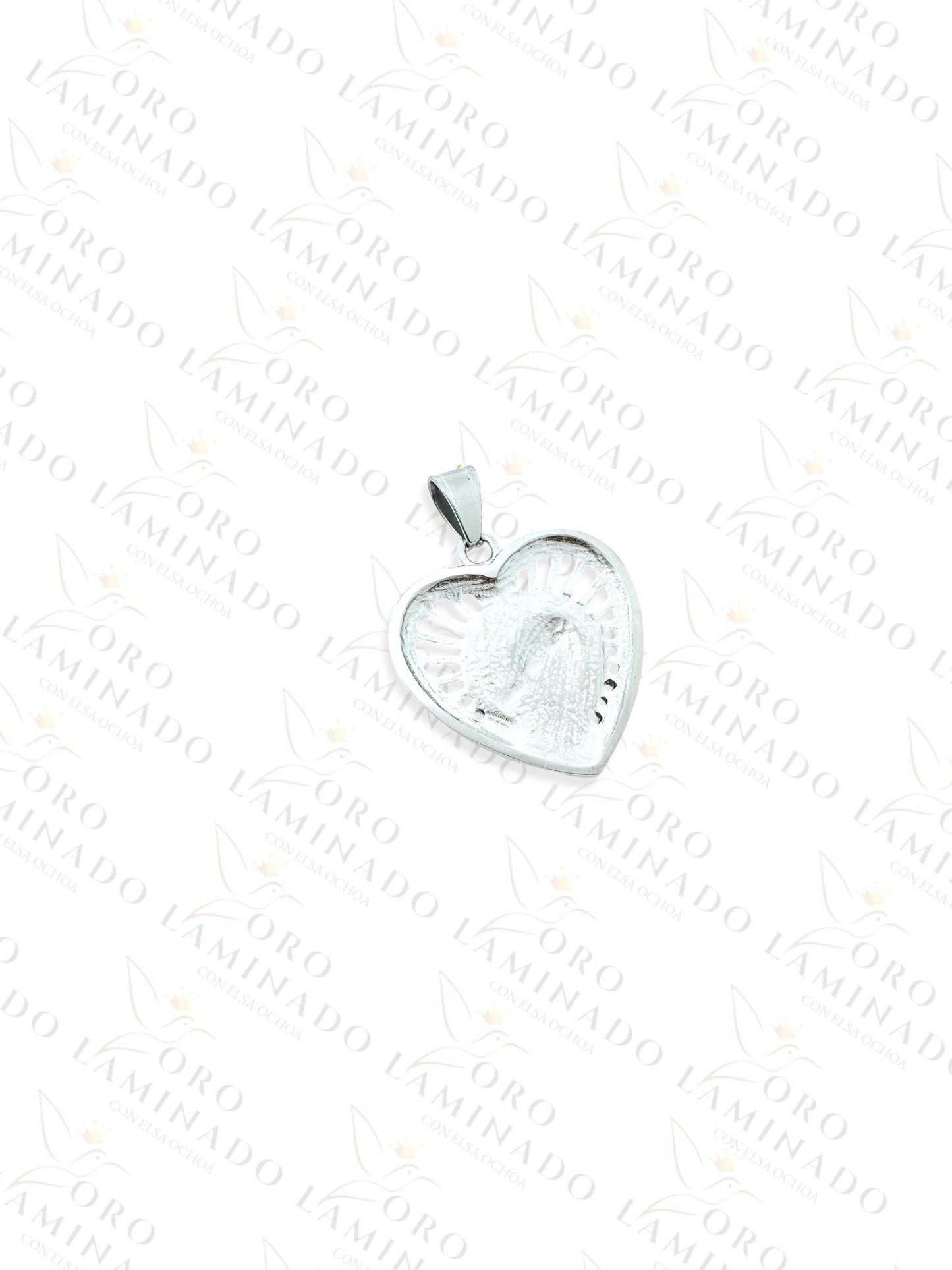 Stainless Steel Silver Heart Praying Hands Pendant Y340