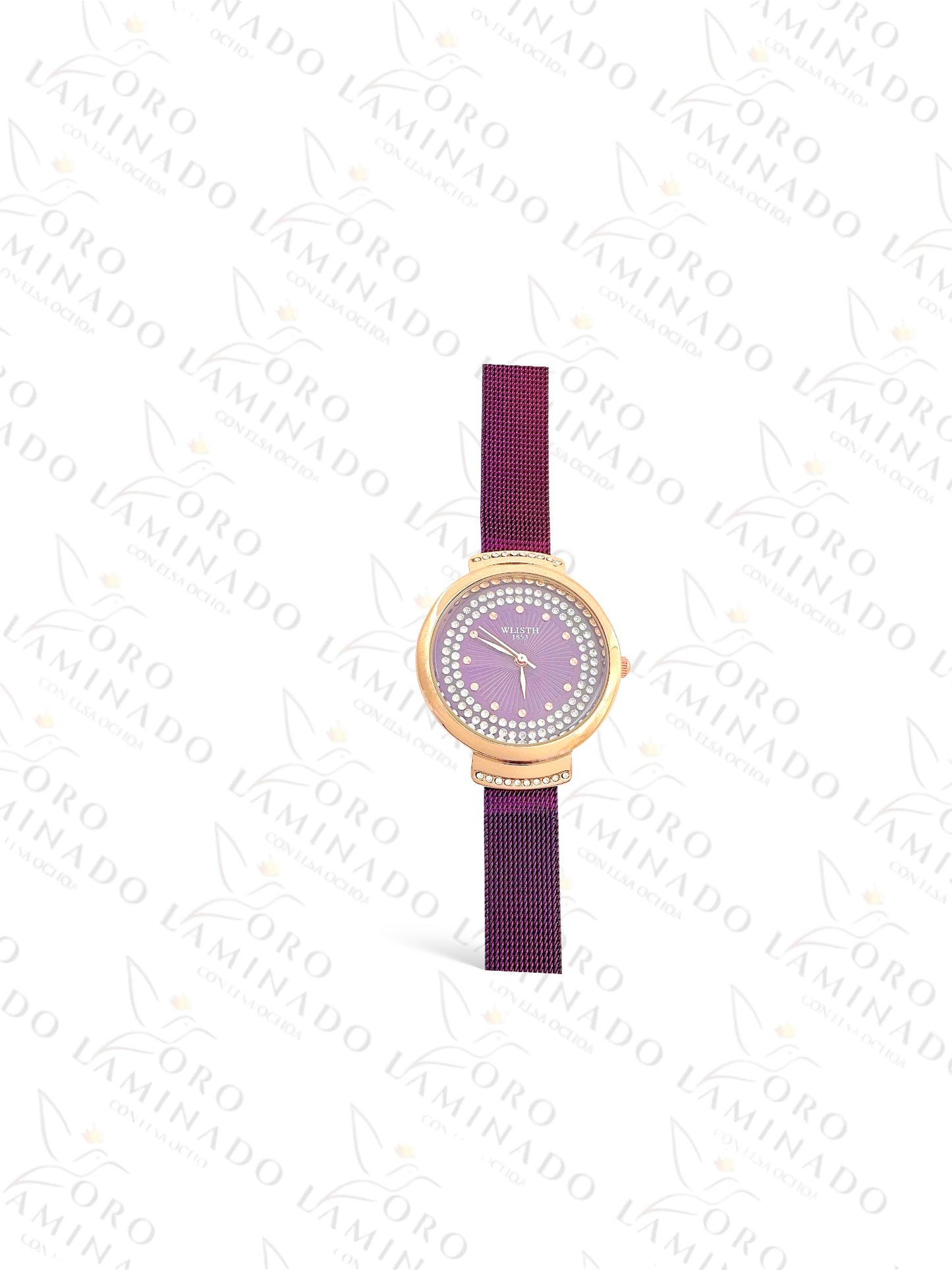 Stainless Steel Purple Watch