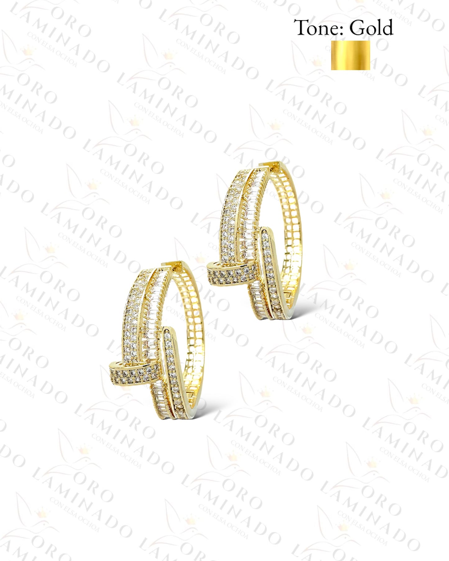 High Quality Nail Design Hoop Earrings C83