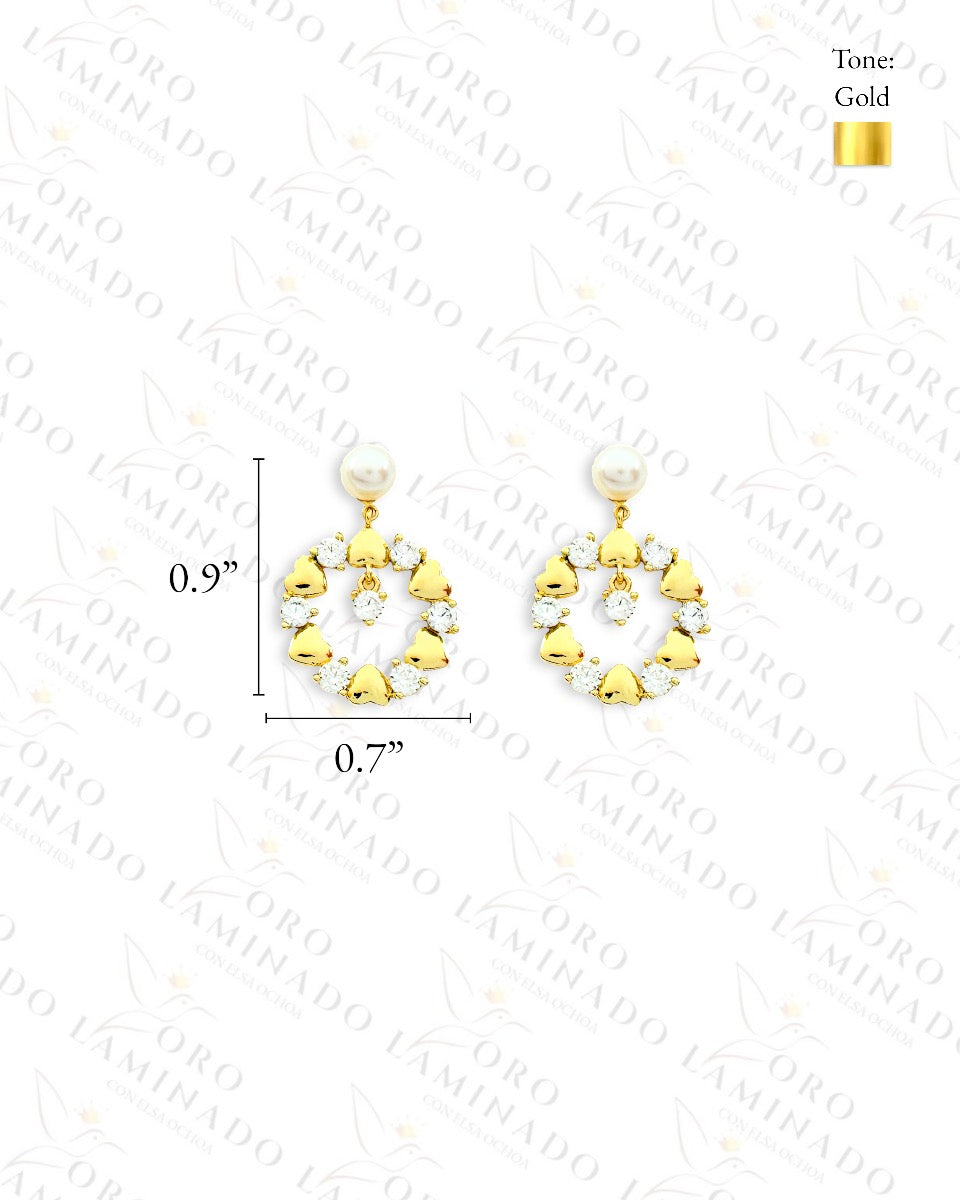 High Quality Heart Wreath Earrings  G417