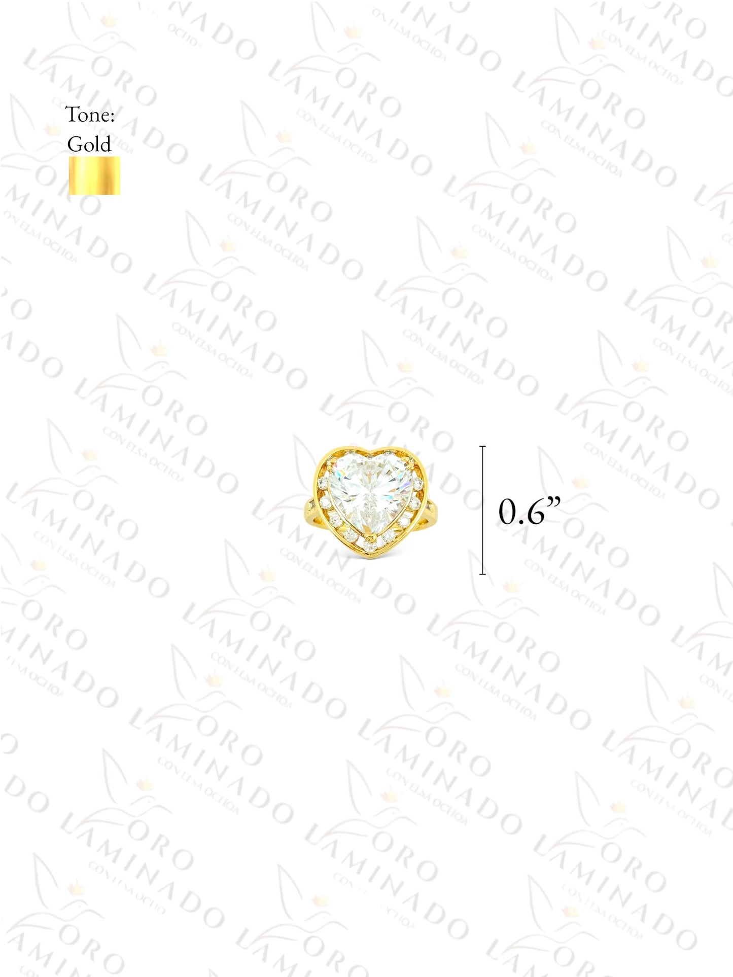 Gold Filled Diamond Heart Ring G468