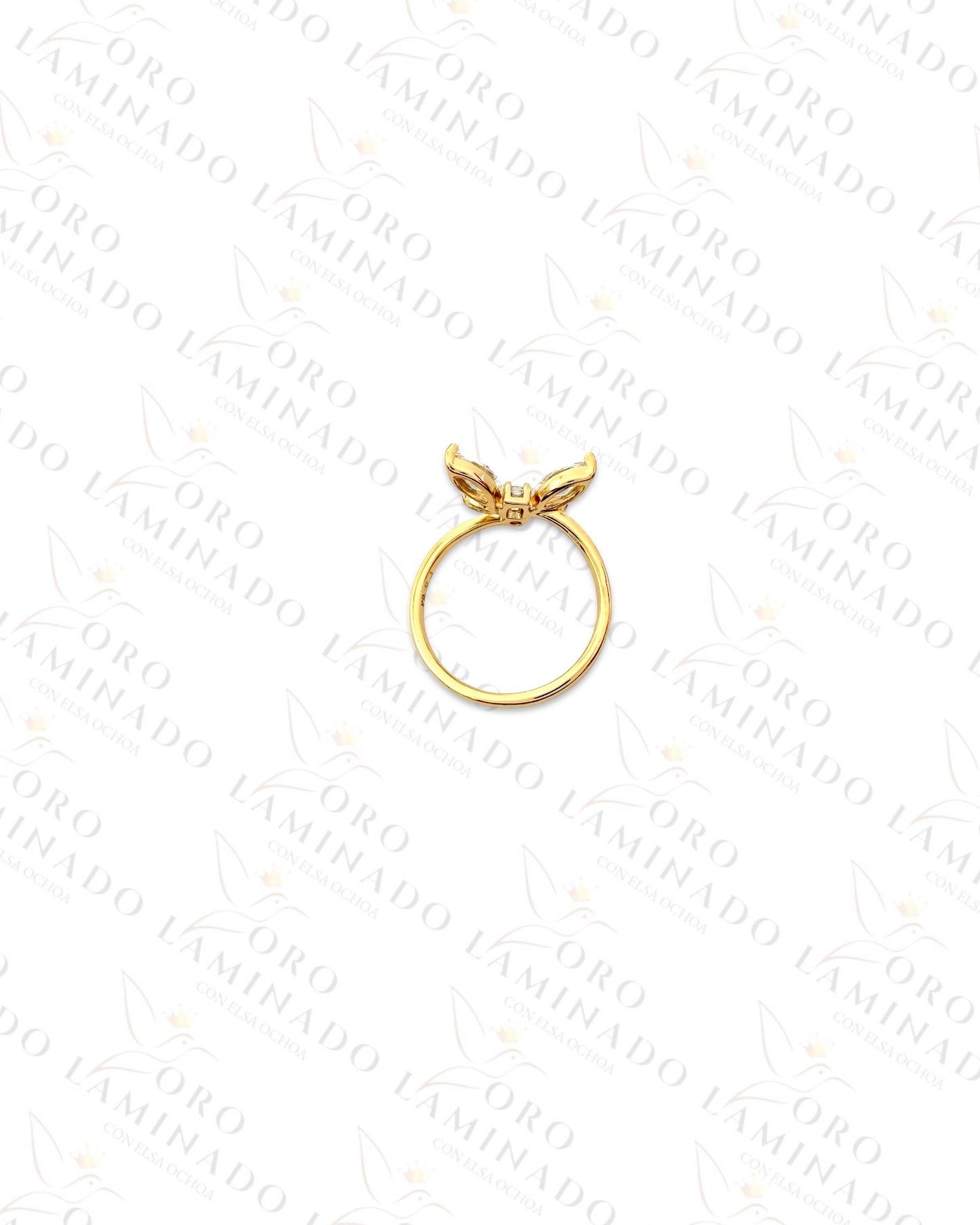 High Quality Adjustable Crystal Butterfly Ring (Gold Filled) G57