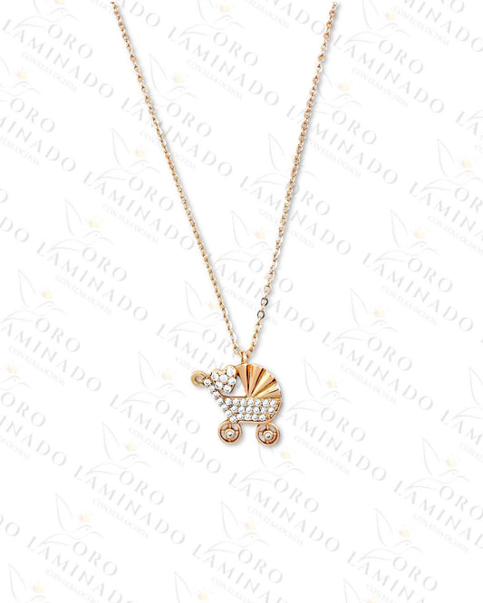 High Quality Rose Gold Stroller Necklace B153