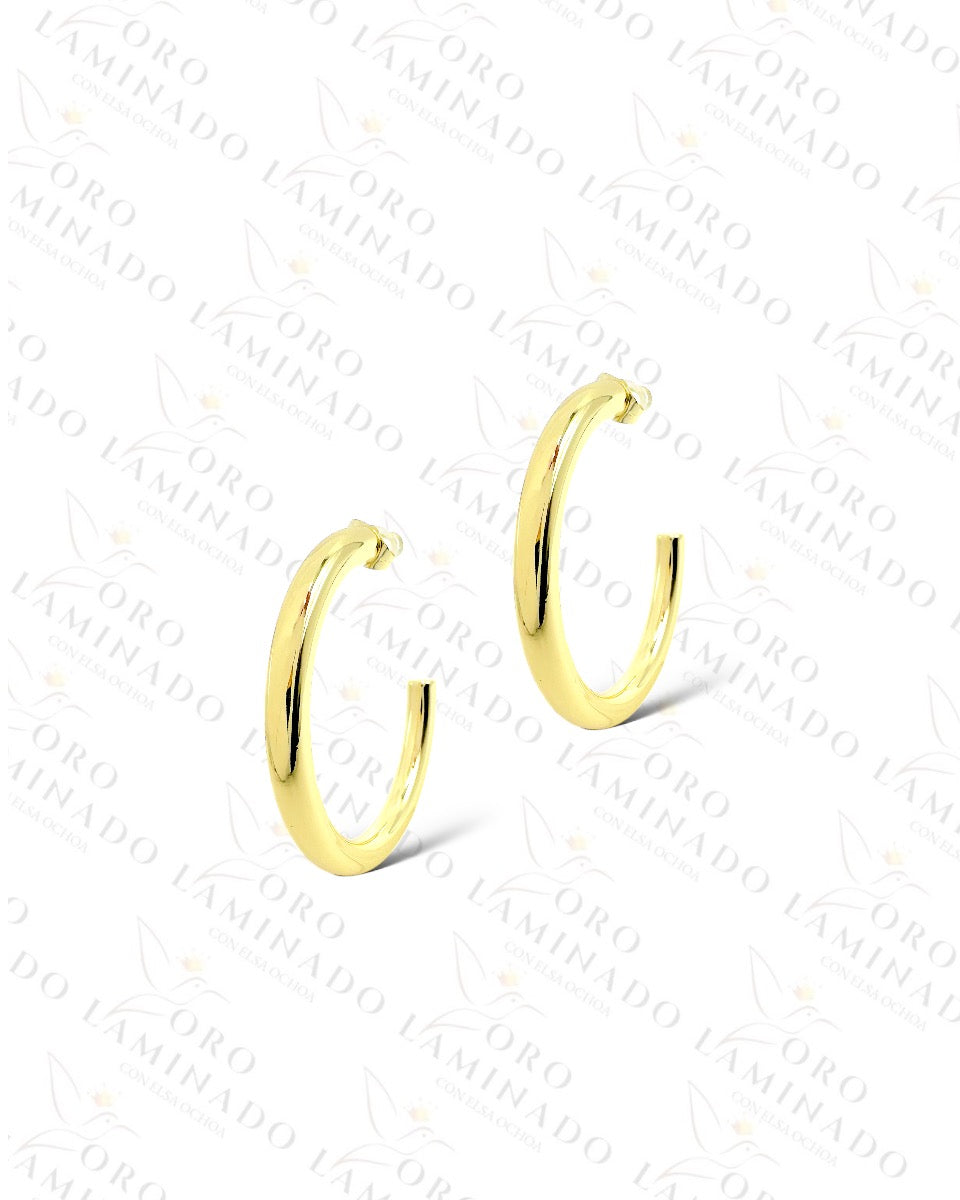 High Quality C-Shape Semi-Hoop Earrings G370