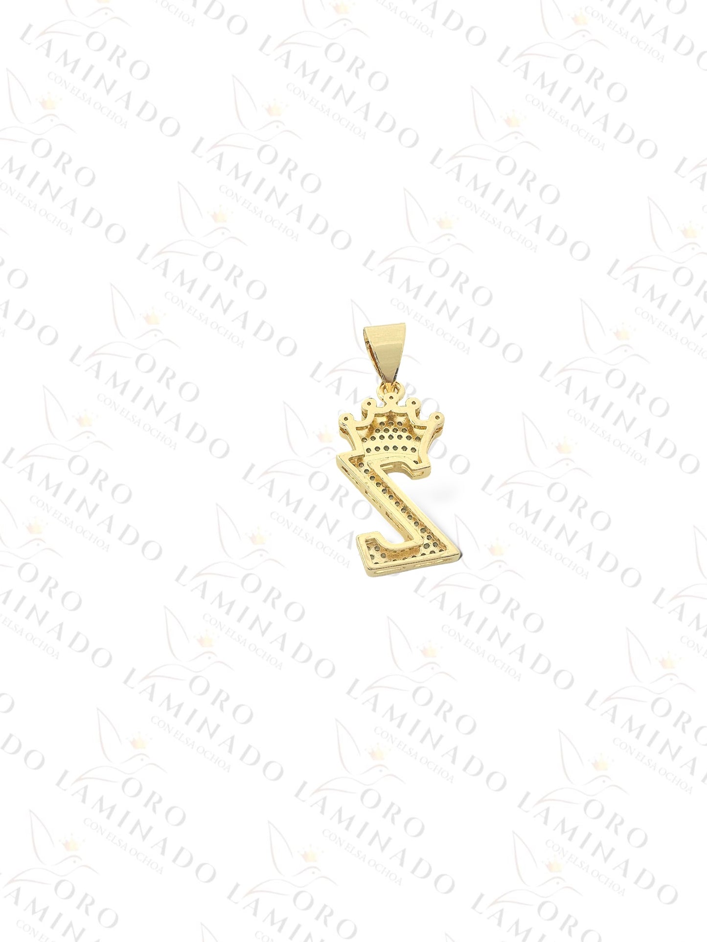 Letter "Z" Crown Pendant B175