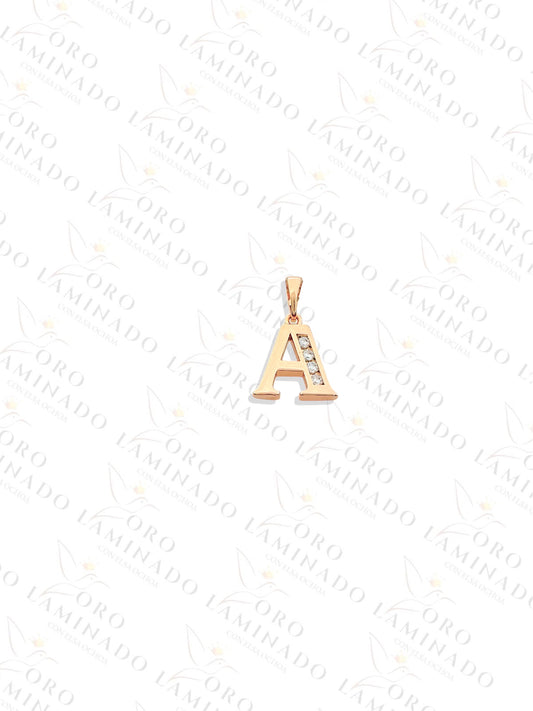 High Quality Letter "A" Rose Gold Pendant Y40