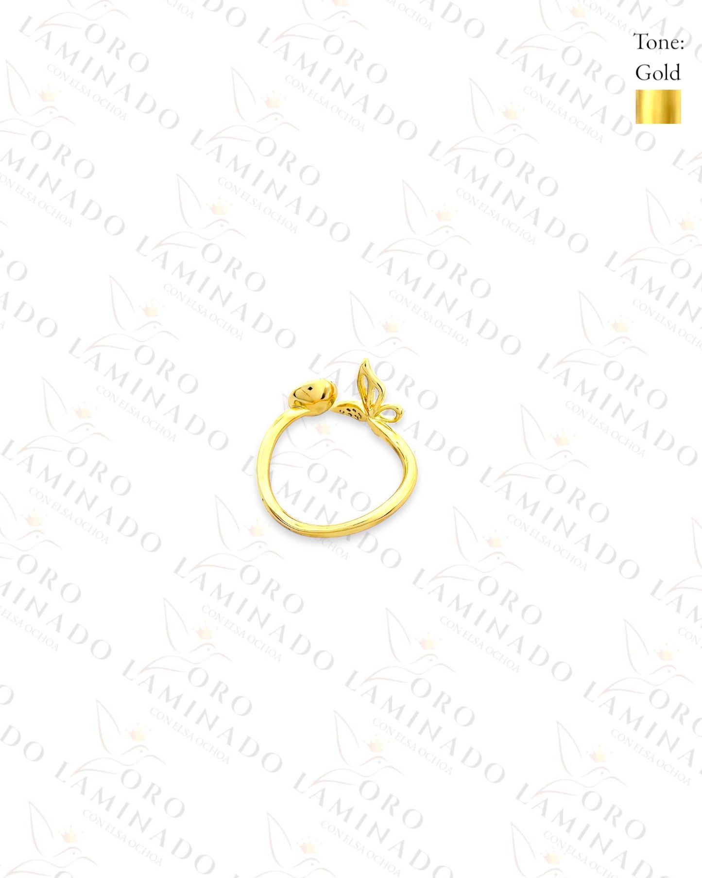 High Quality Adjustable Pink Butterfly Ring (Gold Filled) G183