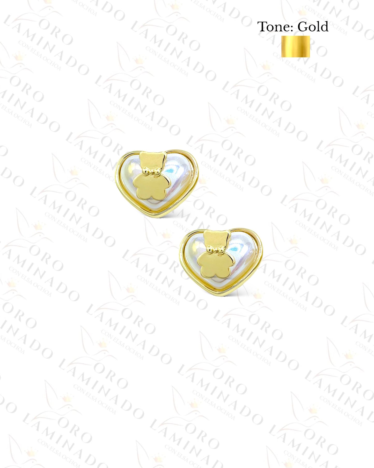 High Quality Irisdescent Heart Earrings R357