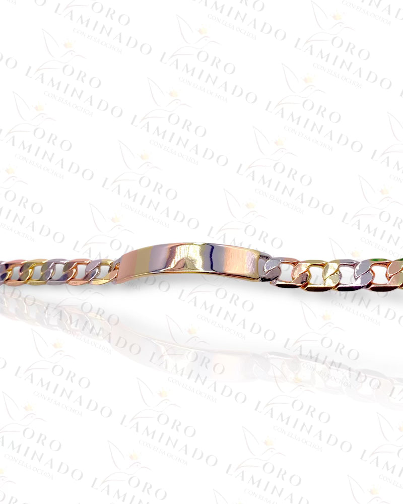 High Quality Three Toned Plaque Bracelet Y321