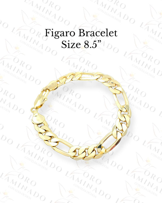 High Quality Figaro Bracelet Size 8.5” B351