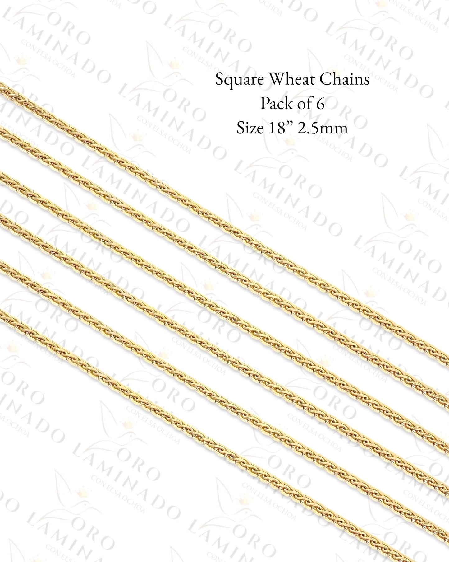 High Quality Square Wheat Chains Pack of 6 m Size 18” 2.5mm C289