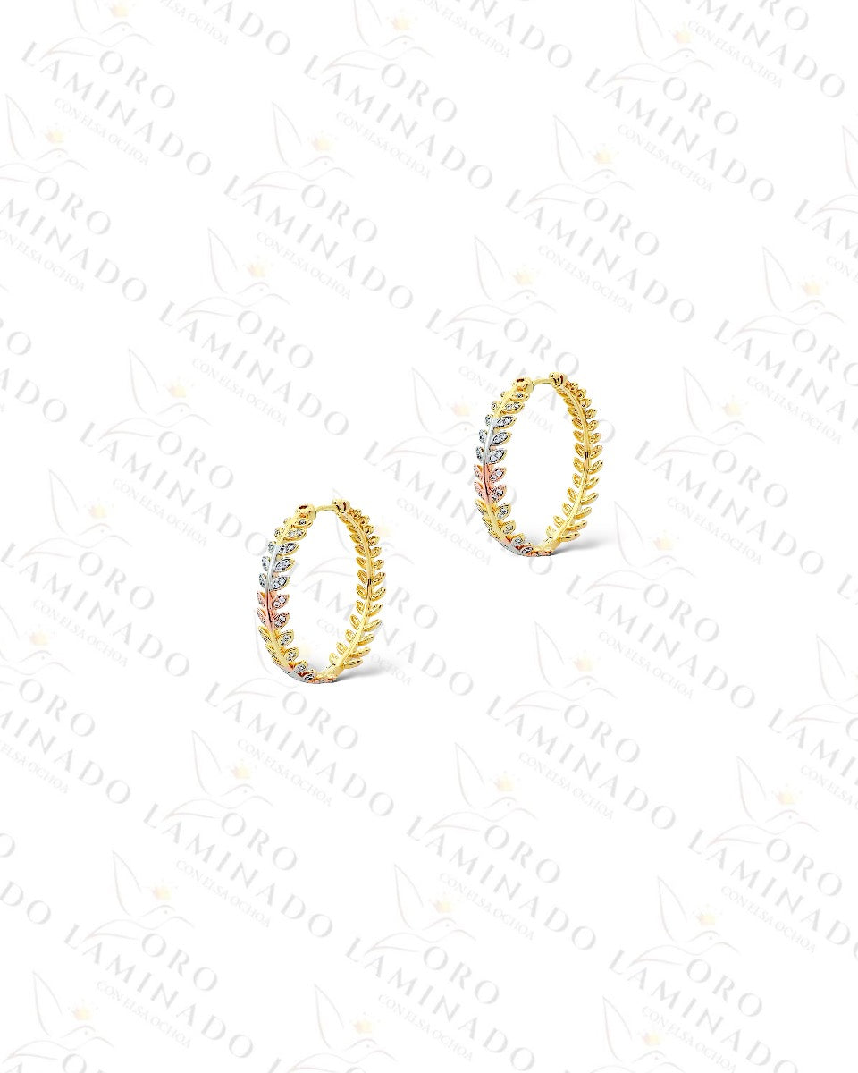 High Quality Three Tones Hoop Earrings C411