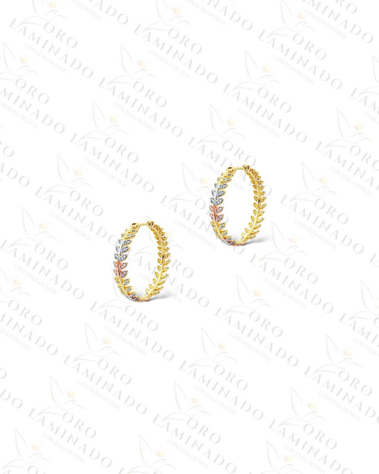 High Quality Three Tones Hoop Earrings C411