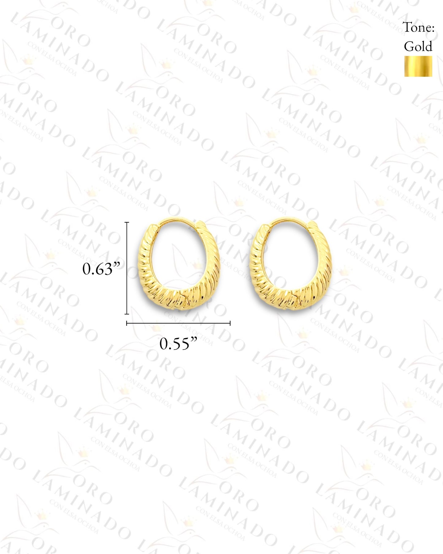 High Quality Twisted Gold Purse Hoop Earrings (Gold Filled) G294