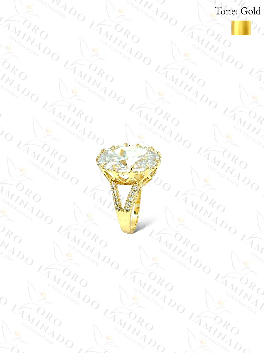 High Quality Clear Round Stone Ring G467