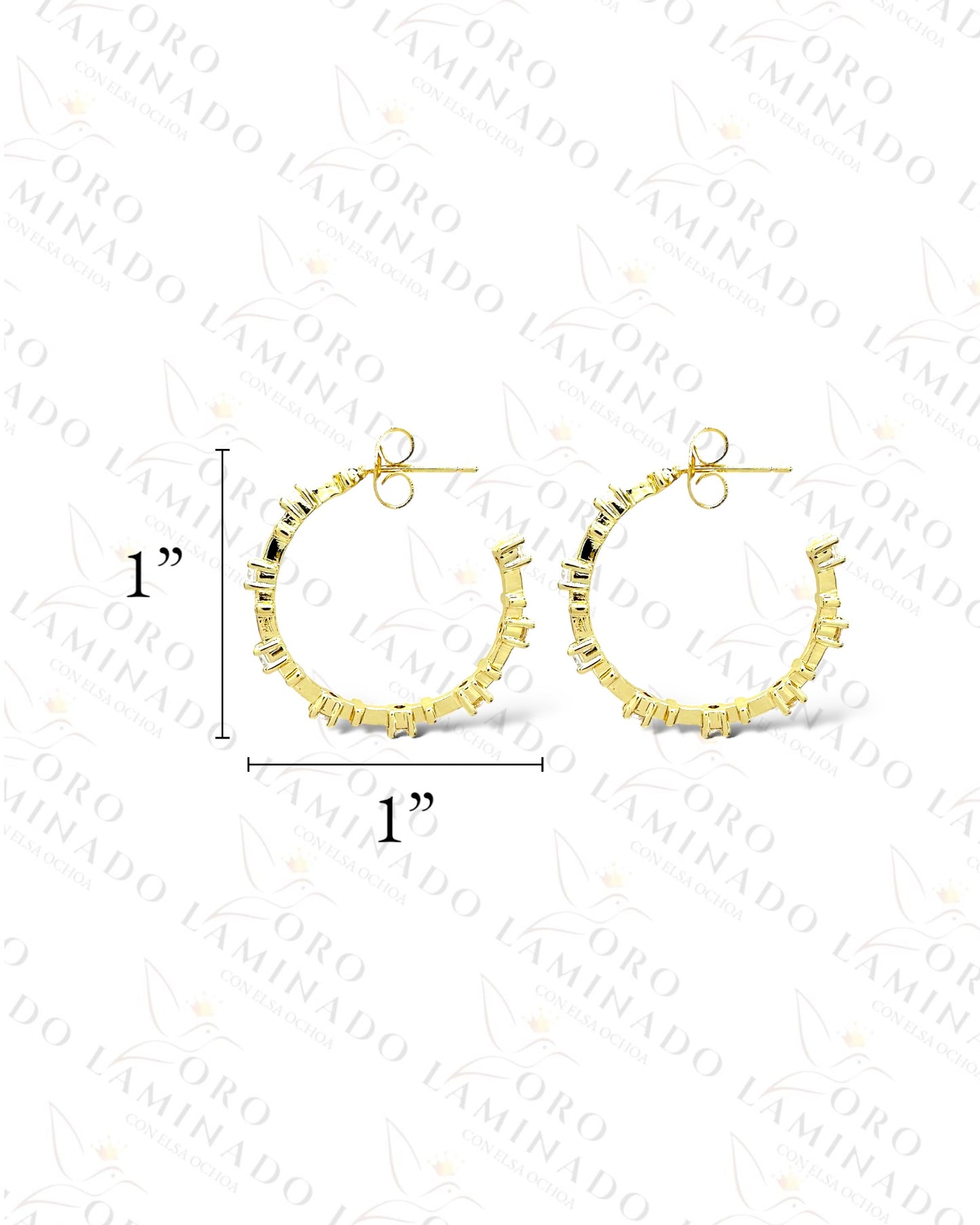 Small Cross Hoop Earrings B334