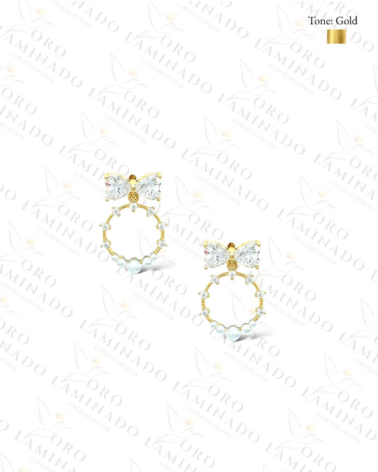 High Quality Crystal Mini Bow Earrings G412