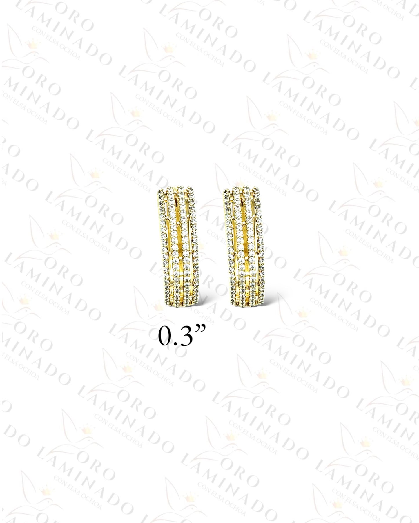 High Quality Diamond Hoop Earrings B23