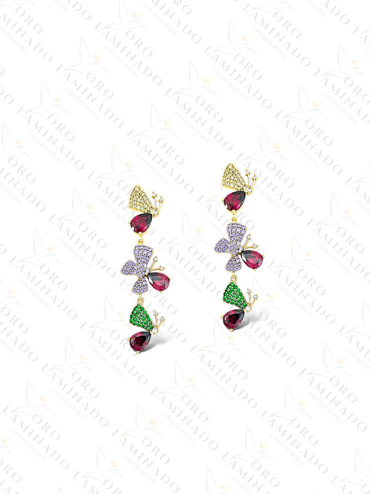 High Quality Multi-Color Butterfly Earrings C465