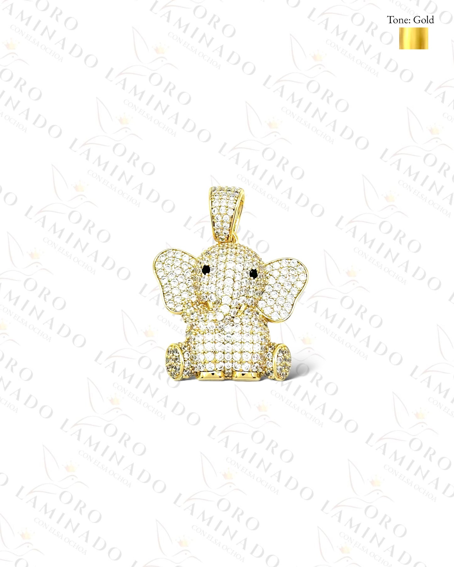 High Quality Sparkling Little Elephant Pendant B478