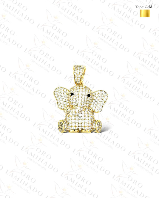 High Quality Sparkling Little Elephant Pendant B478