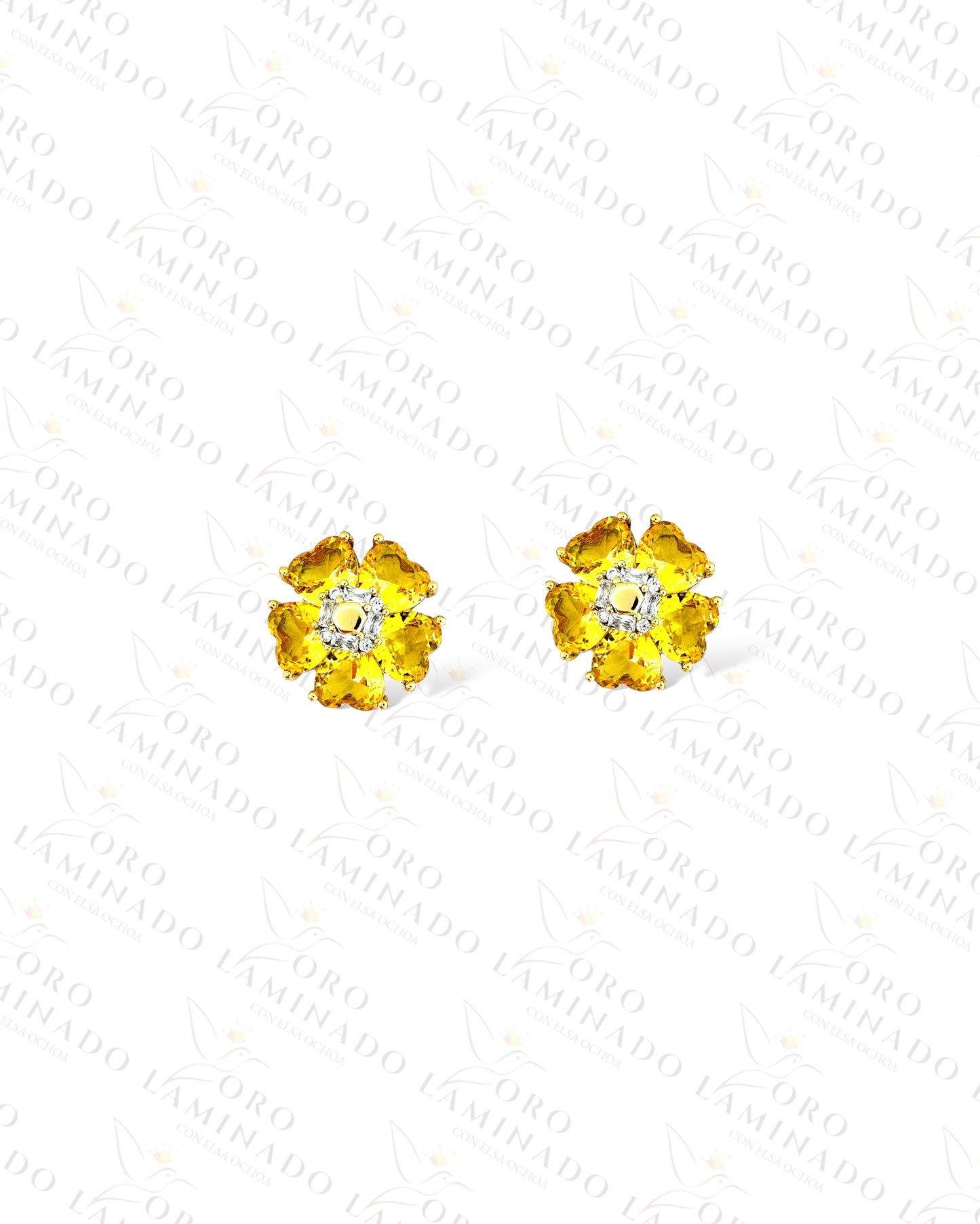 High Quality Yellow Flower Earrings C389