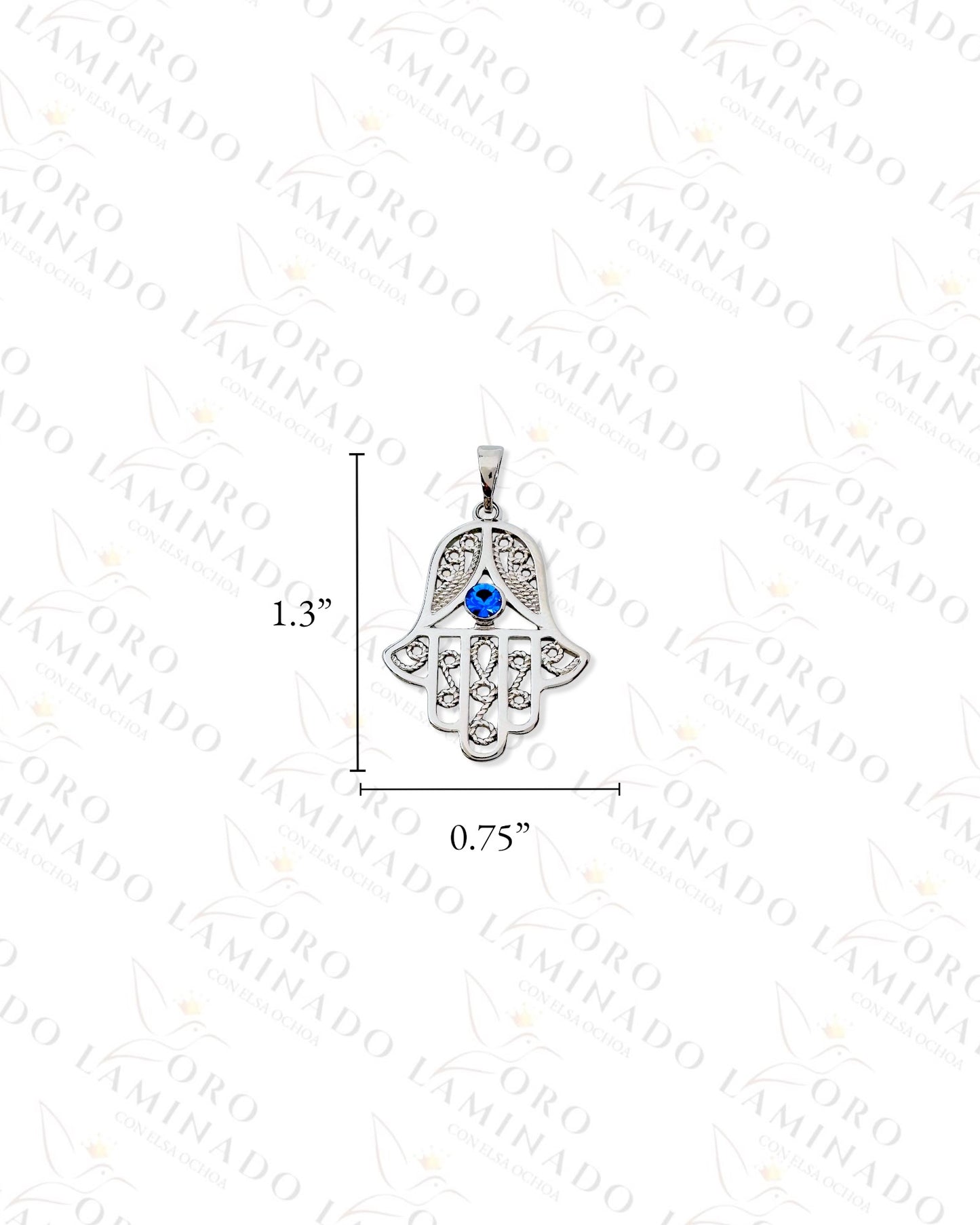 Gold Filled High Quality Silver Hamsa Hand Pendant B33