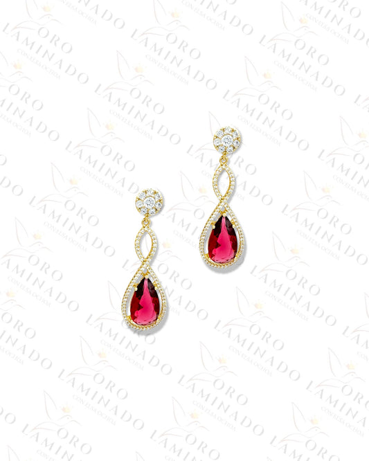 High Quality Red Earrings G236