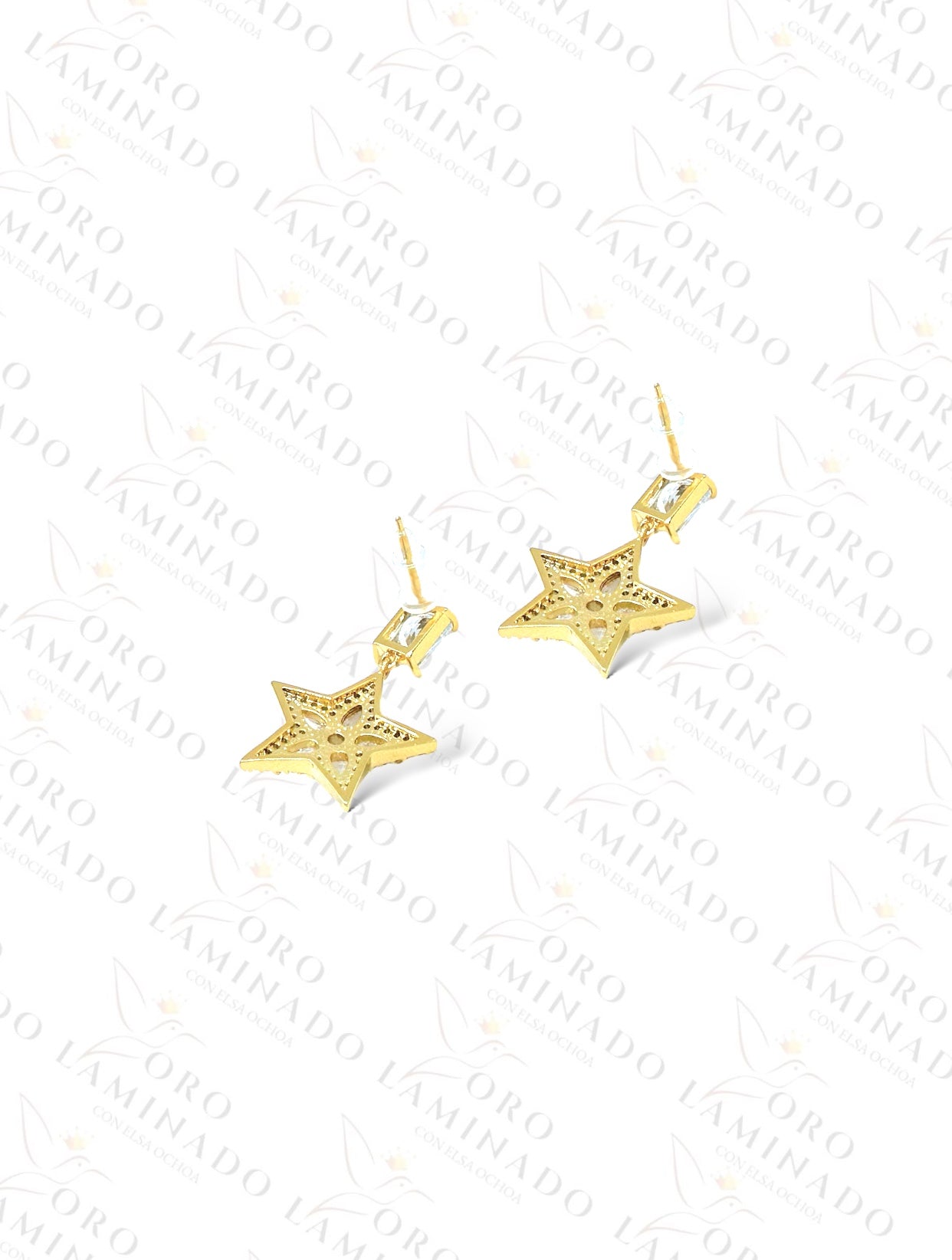 High Quality Crystal Star Earrings B433