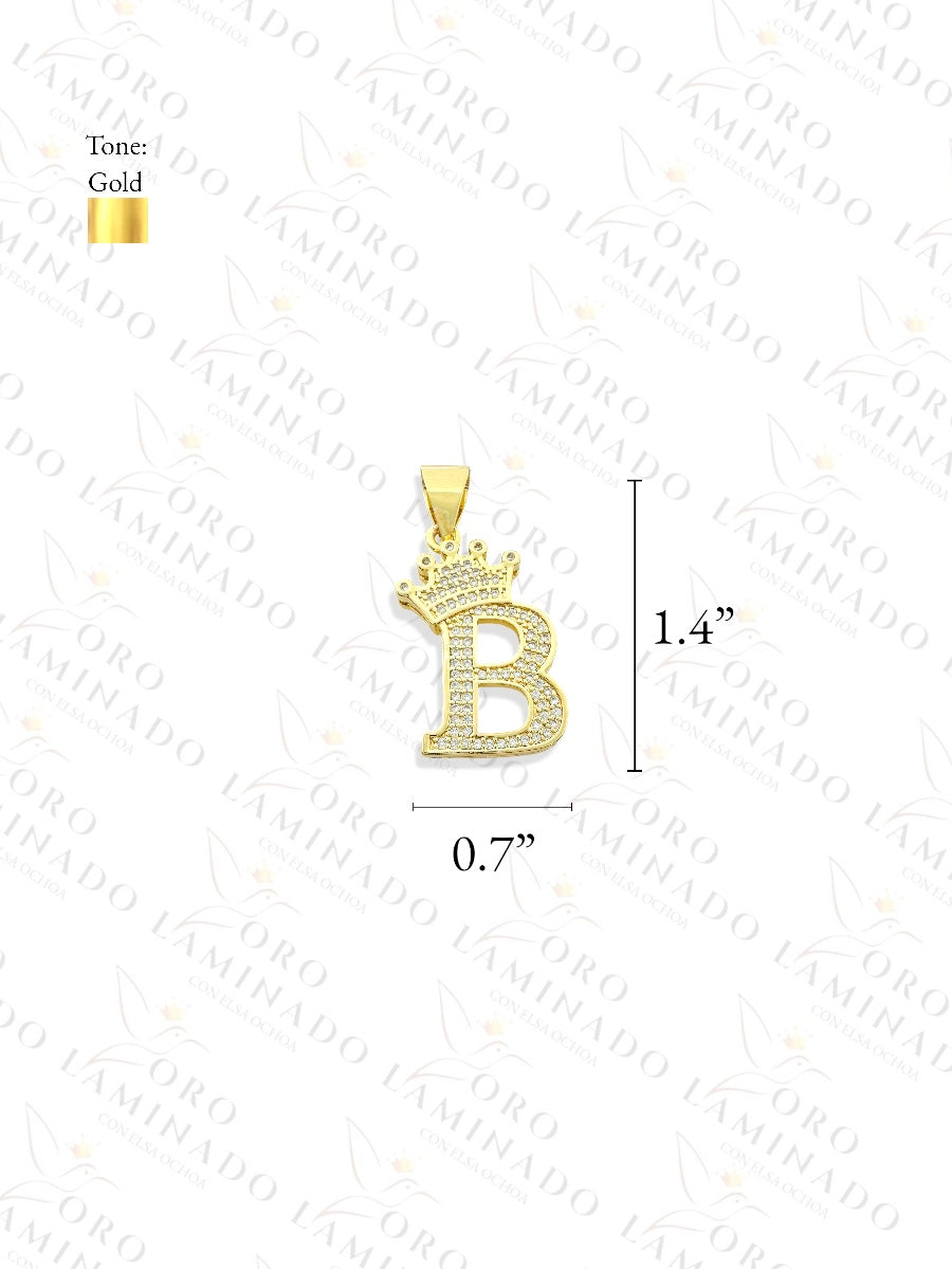 Letter "B" Crown Pendant Y115