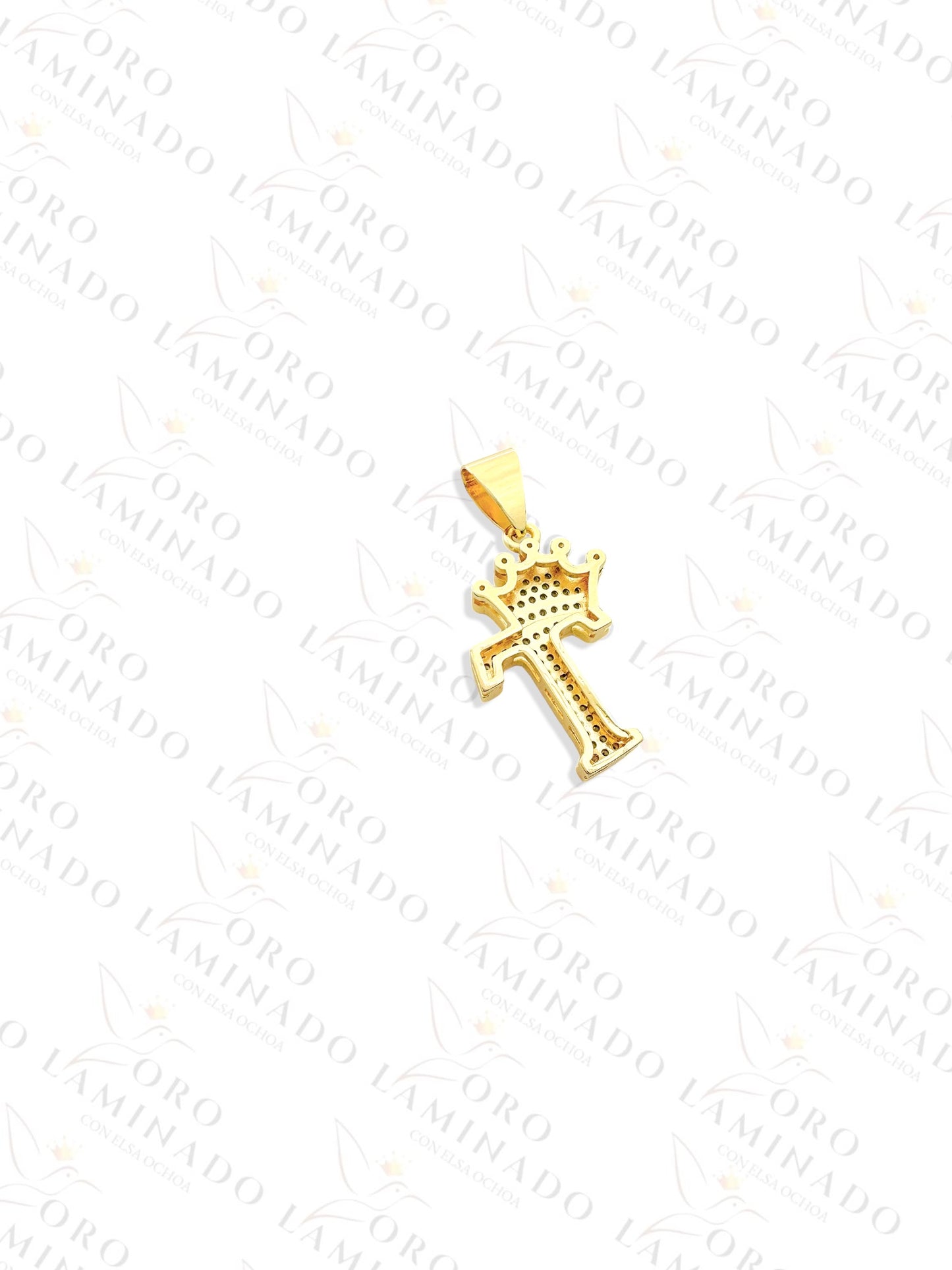 Gold Filled Letter "T" Crown Pendant B168