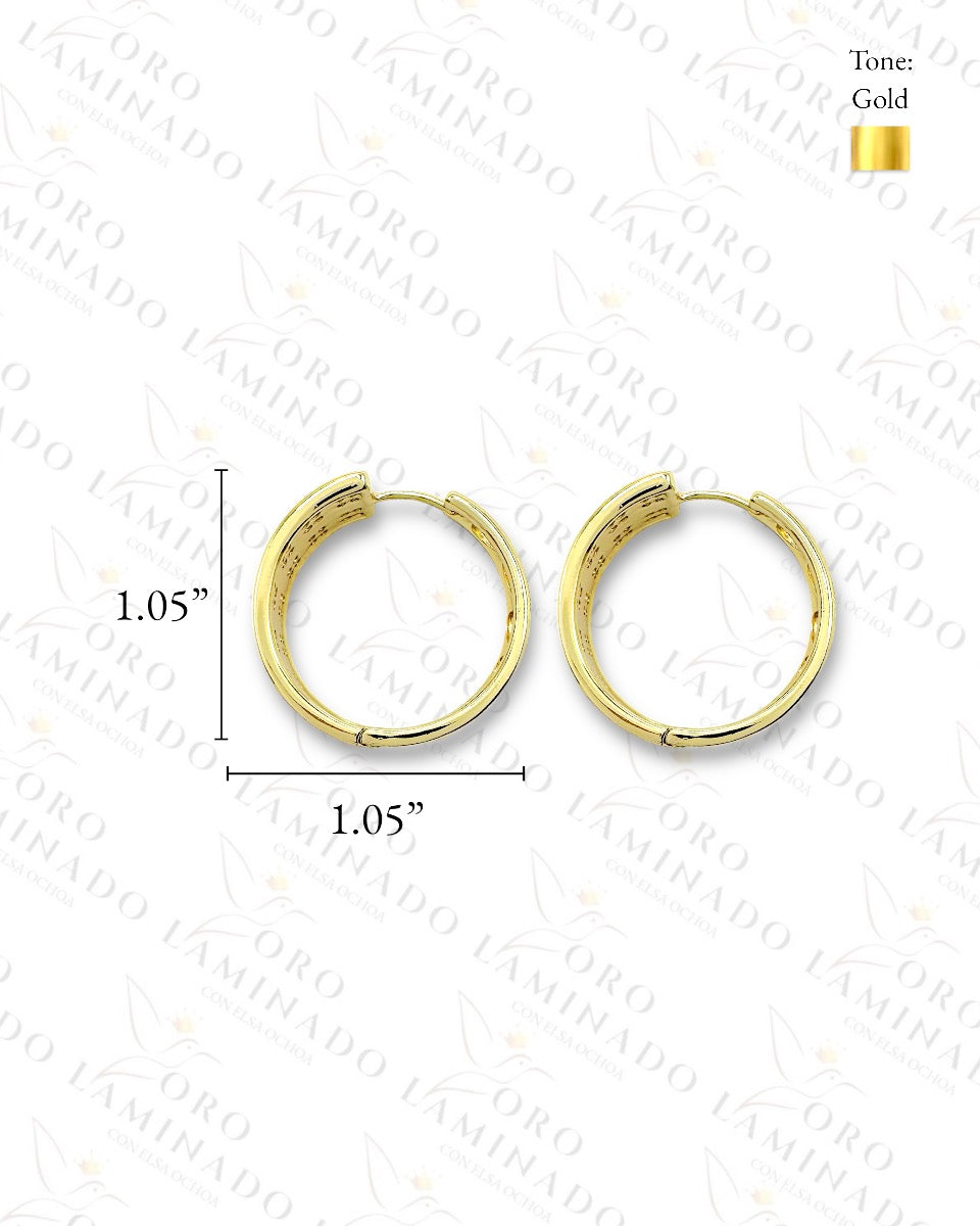 High Quality Sparkling Hoop Earrings  B426