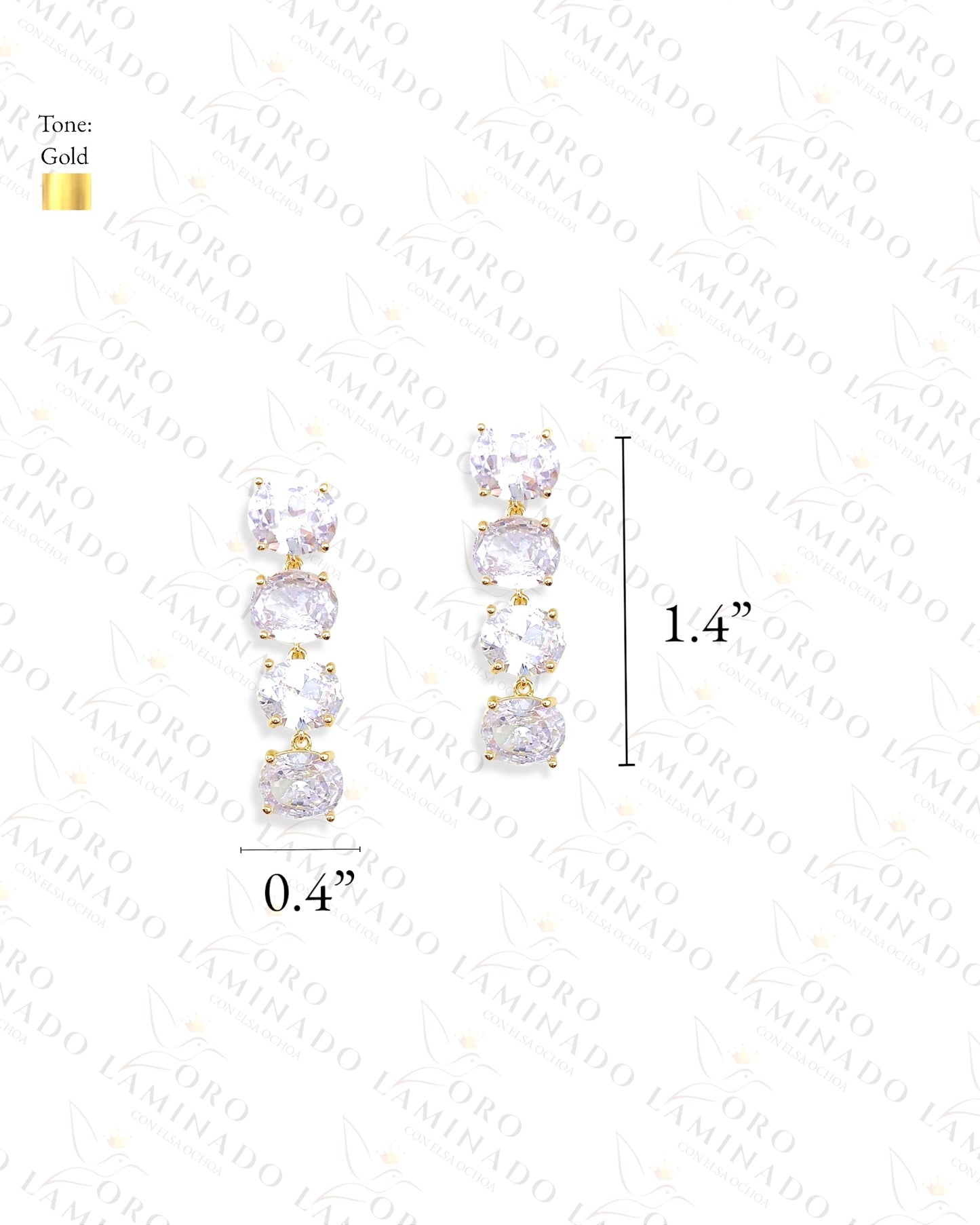 High Quality Diamond Circle Long Earrings R113