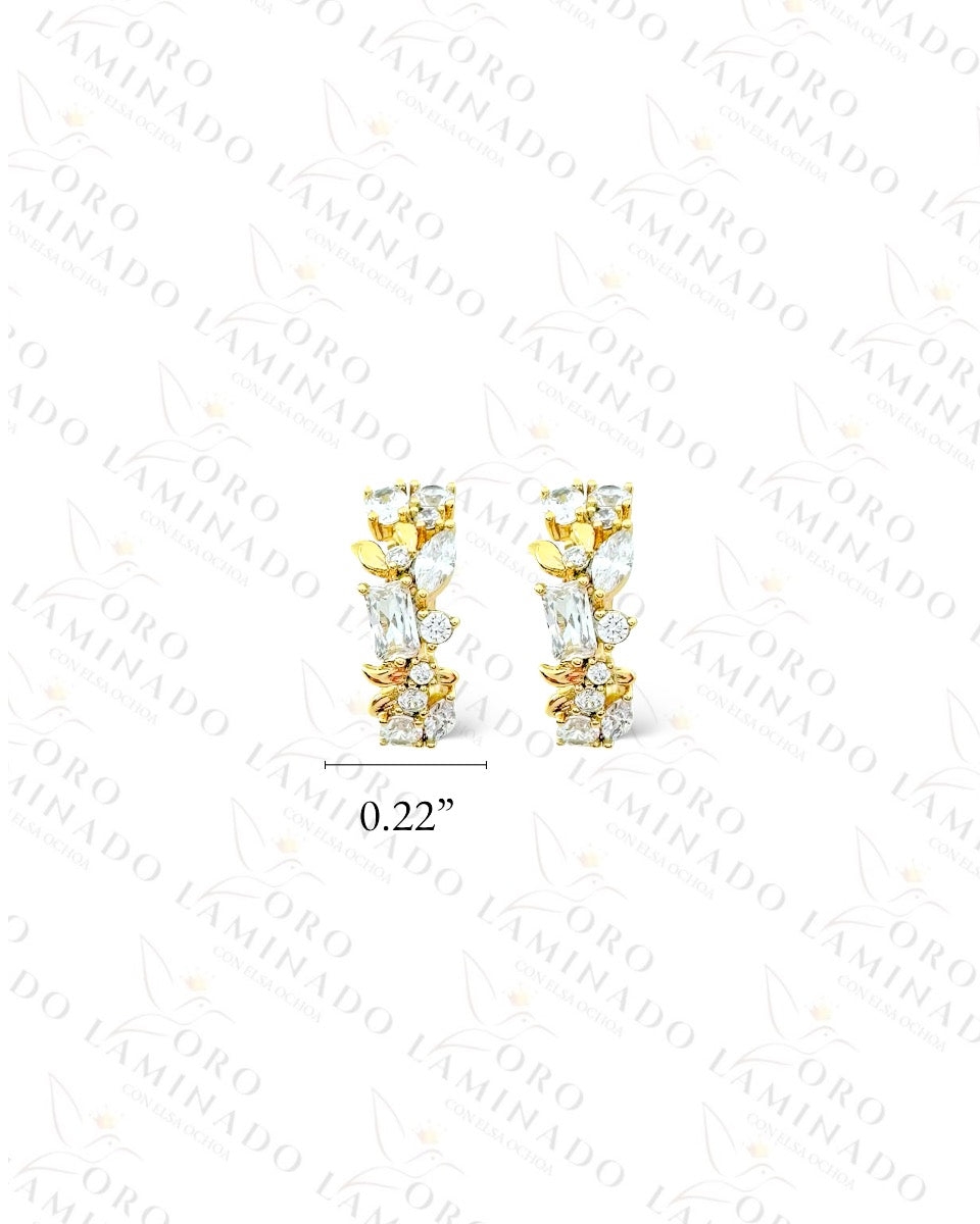 High Quality Crystal Design Hoop Earrings R379